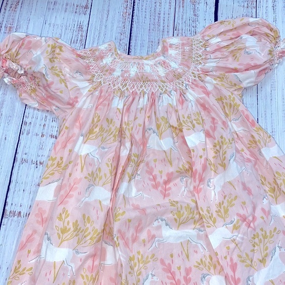 Other - COPY - Love me size 4 little girls pink smocked unicorn dress